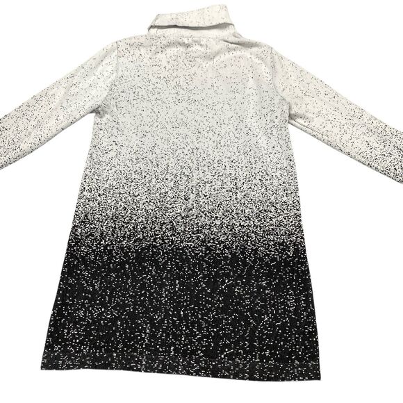 Athleta Flurry Blizzard Gradient Turtleneck Shirt Womens Ribbed Top Size Medium - Picture 13 of 14